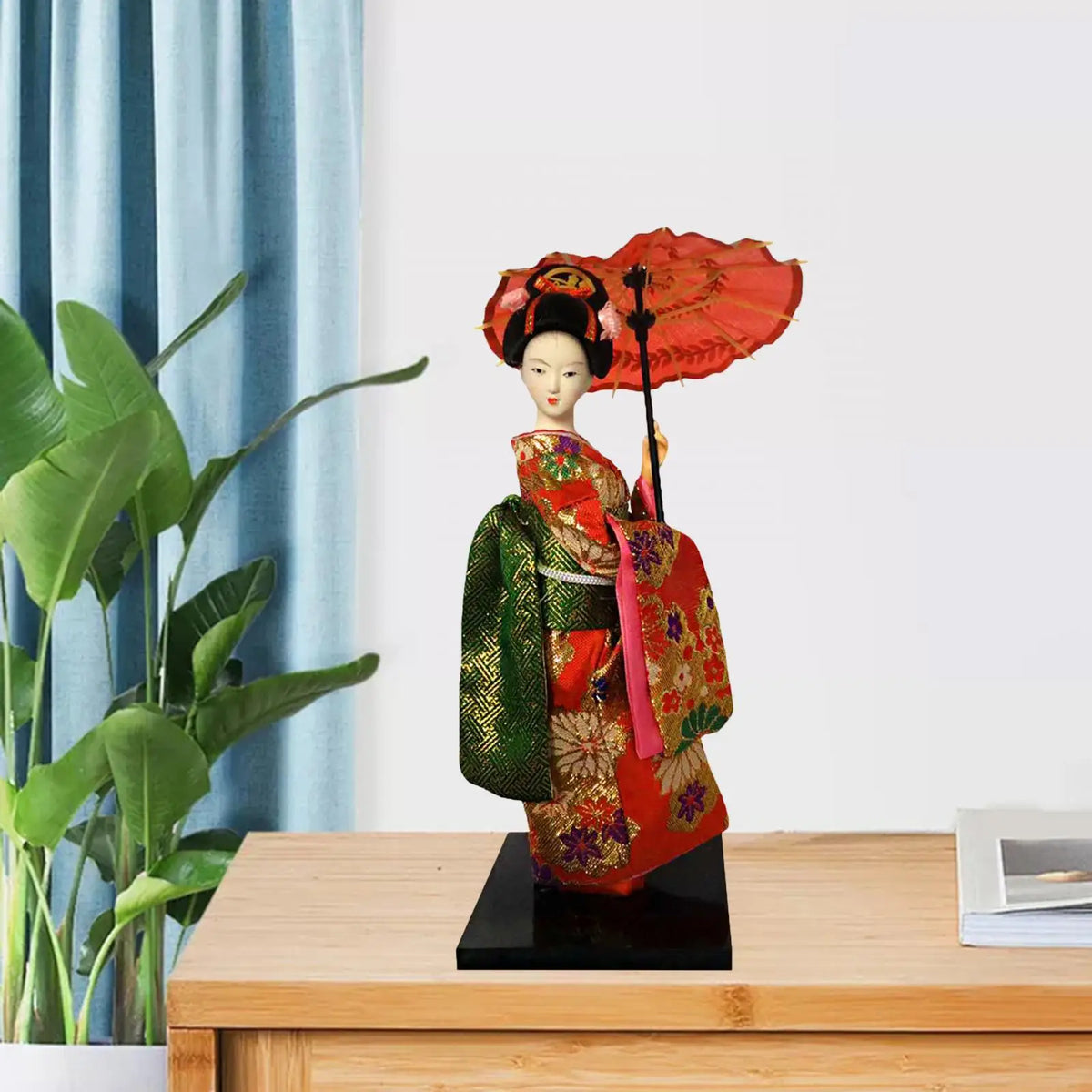 poupées geisha japonaises traditionnelles figurines ethniques résine décoratives accessoires traditionnels or broderies floraux