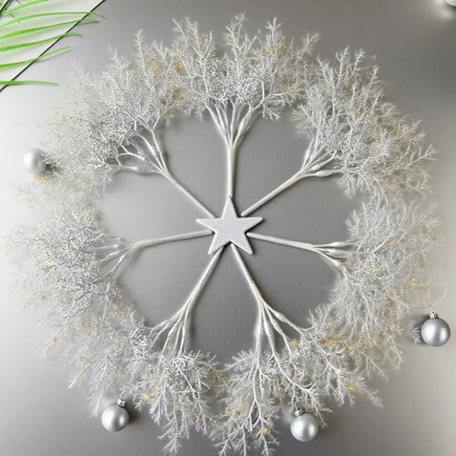 guirlande fleurs séchées blanc bleu rose vert décoration noël mariage rustique festiveextérieur