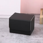 boîtes rangement pliantes simili cuir rouge verte violette grise noire moderne