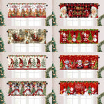 rideau noël blanc motifs flocons arbres eyelets polyester opaque traditionnel