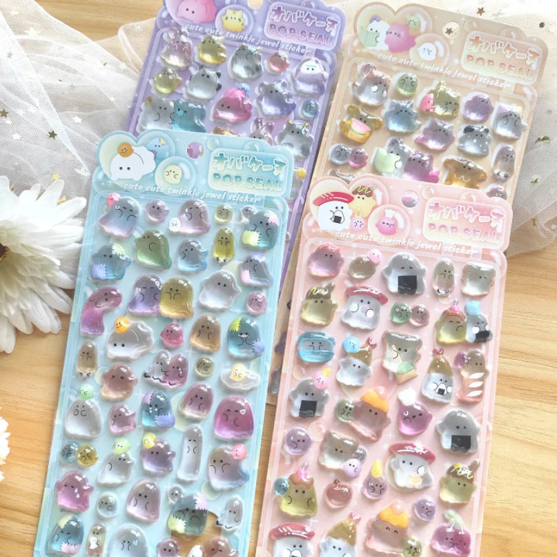 sticker kawaii animaux mignons multicolores adhésifs décoration journaux téléphone loisirs créatifs