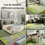 tapis moderne abstrait manettes jeu lettres start game let's play floral