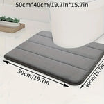 tapis toilette gris moderne antidérapant absorbant texture douce 50cm 40cm