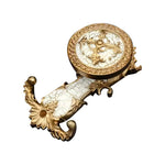crochet mural baroque doré ornements floraux cristaux décoratifs fixations œilletsintage salon chambre