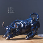 statuette taureau doré réaliste décoration maison occasionnellement cadeau anniversaire noël mariage