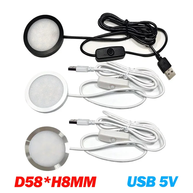 lumière led spot blanc argent noir moderne interrupteur câble usb rechargeable 6v aluminium
