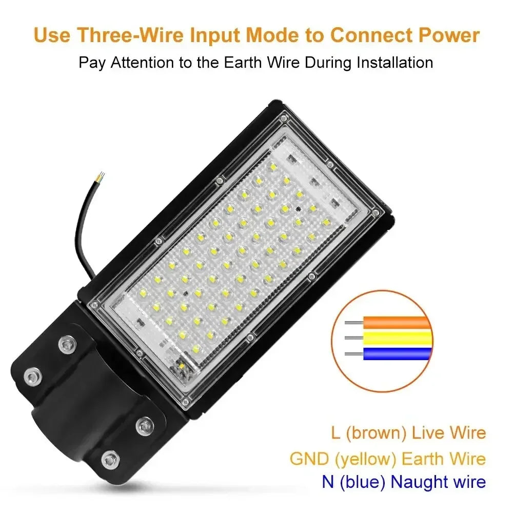 lampe rue led 100w 200w noir moderne certifiée vde ul rohs ccc