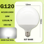 ampoules led blanc modernes e27 80mm 95mm 120mm 10w 15w 18w 270deg translucent