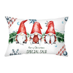 coussin Noël rouge motif rennes flocons neige décoration canapé salon fête hiver 30x50cm