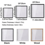 cadre photo transparent minimaliste blanc fentes billets set 15x15cm 20x20cm 29x29cm