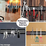 support couteaux magnétique noir moderne fixe couteaux scies clés tournevis clous pinces dynamométrique cuisine
