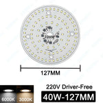 plaque led blanc diodes rondes modernes circuits intégrés connecteurs 105mm 120mm 160mm 198mm 80w