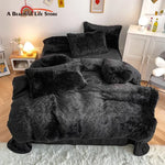 Parure de lit velours vison ivoire