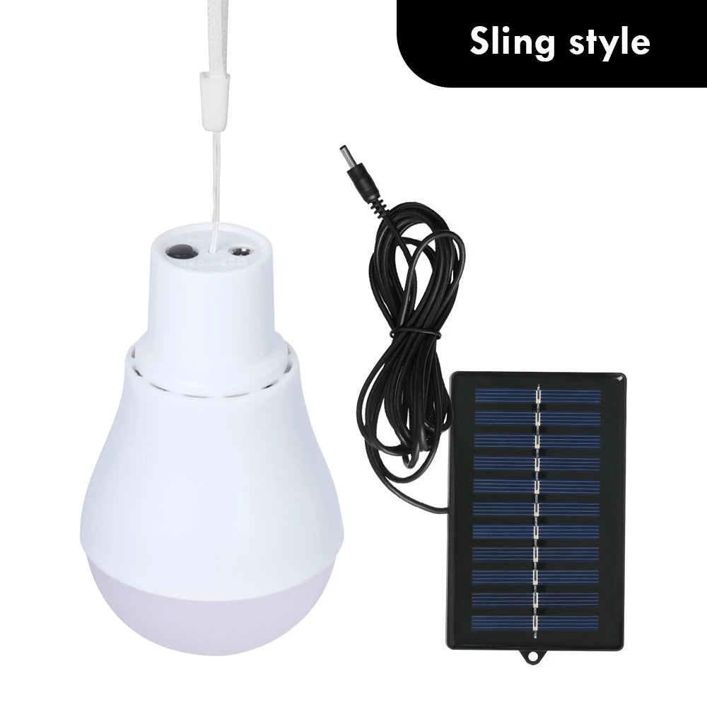 ampoule solaire rechargeable led portable blanc moderne câble panneau solaire camping nuit massageurgence