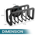 porte éponge réutilisable ventouse moderne éponge bleue structure métal horizontal vertical cuisine évierinox minimaliste