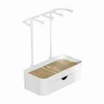 boîte bijoux moderne noir blanc bois matériau organisation rangement portable