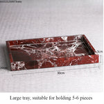 ensemble salle bain marbre rouge distributeur savon porte savon diffuseur huile essentielle moderne