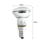 ampoule incandescente e14 classique opaque 39mm transparente rond lisse 30w