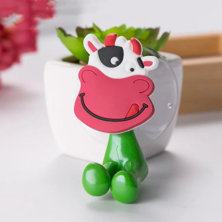 porte brosses dents ventouse animaux personnages cartoon enfant chat souris lapin abeille bleu rose