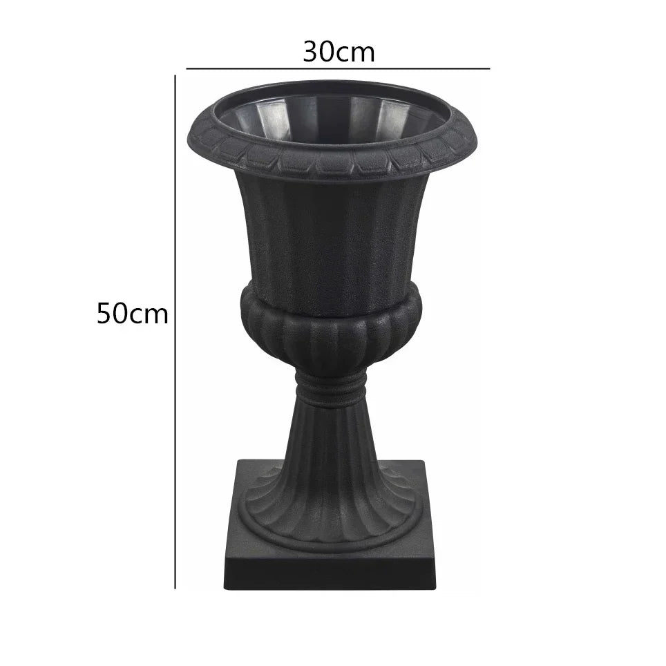 cache pot blanc classique opacité plastique intérieur extérieur balcon jardin table