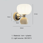 lampe murale moderne blanc beige vert matériau fer murale éclairage quotidien nordique 249 2000