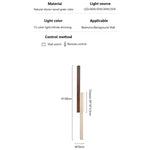 applique murale moderne pierre naturelle marron foncé led mur 130cm cuisine chambre salon