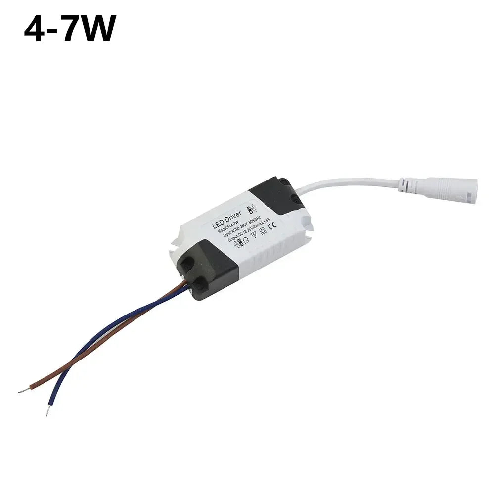 transformateur led blanc noir moderne câbles couleur différente 120v 240v 3w 6w 18w 24w