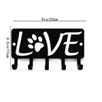 porte cle mural noir fer lettres sweet crochet organisation entree maison moderne