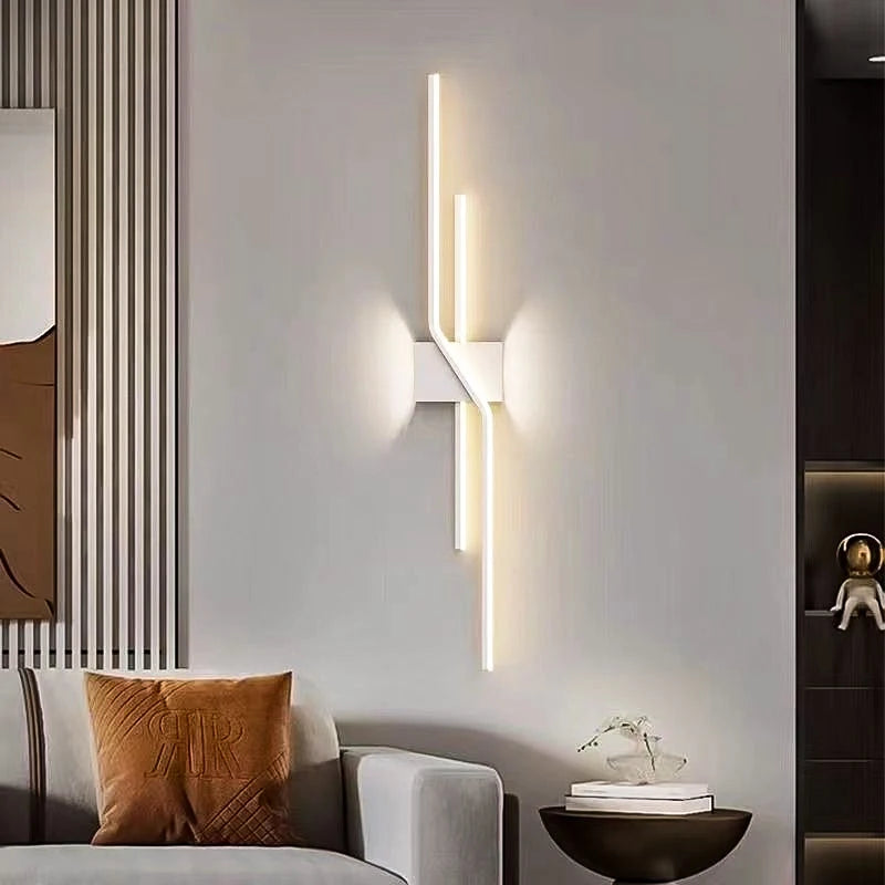 lampe murale led moderne noire dorée blanche réglable intensité minimaliste