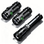 lampe torche rechargeable usb écran numérique zoom porte clés edc noir robuste moderne clips