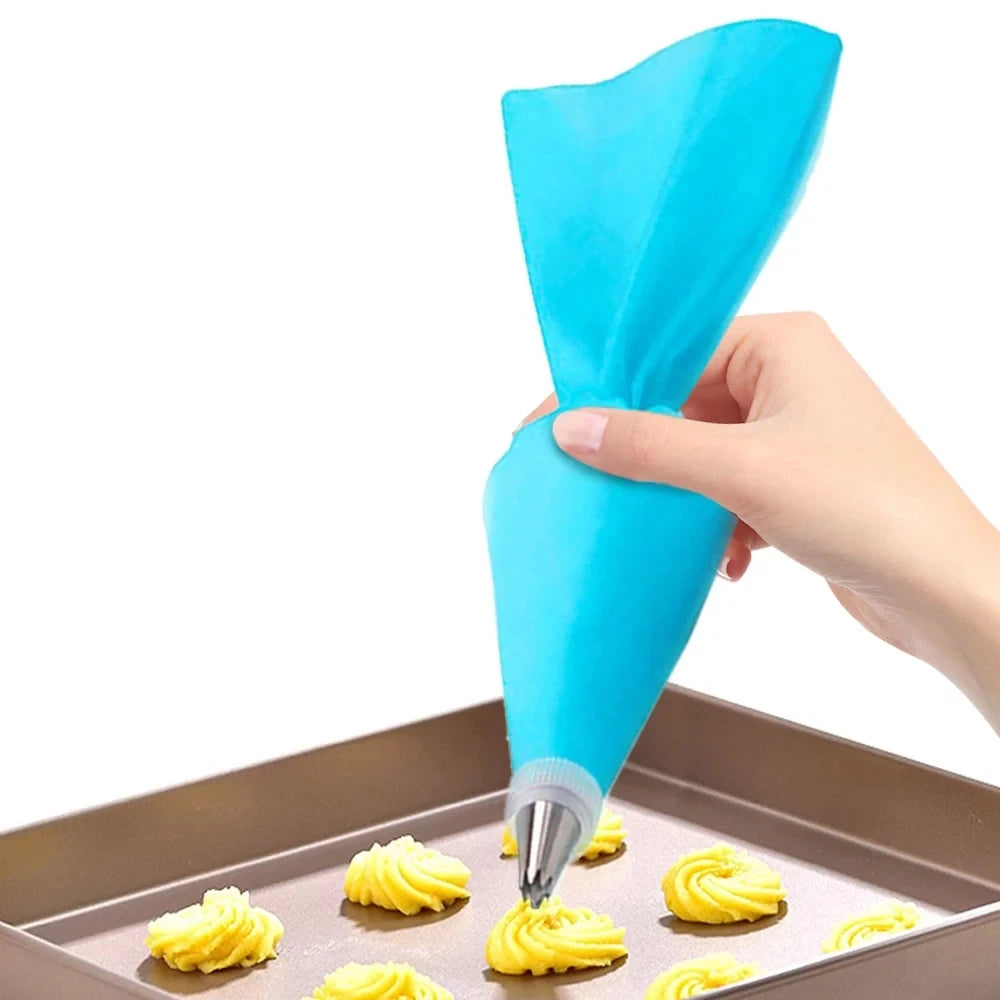 poche pâte silicone réutilisable 24 buses aiguilles métalliques outil pâtisserie