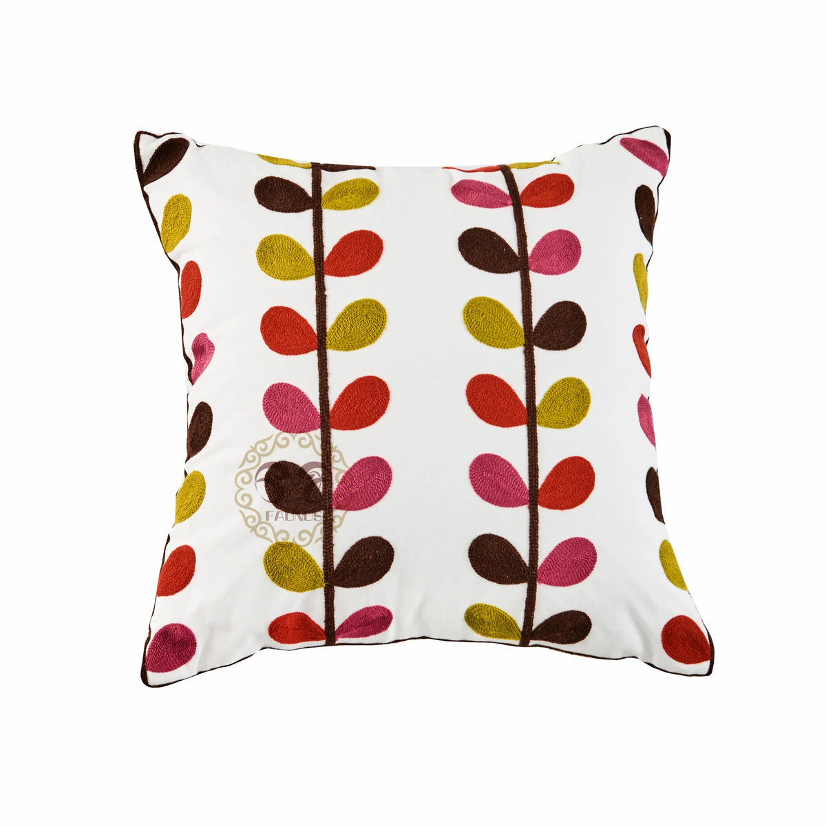 taies d'oreiller brodées motif floral modernes non toxiques maison hospitalière polyester coton respectueux environnement