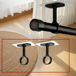 supports rideau transparents noirs vis muraux modernes utilisation multiple rond lisses