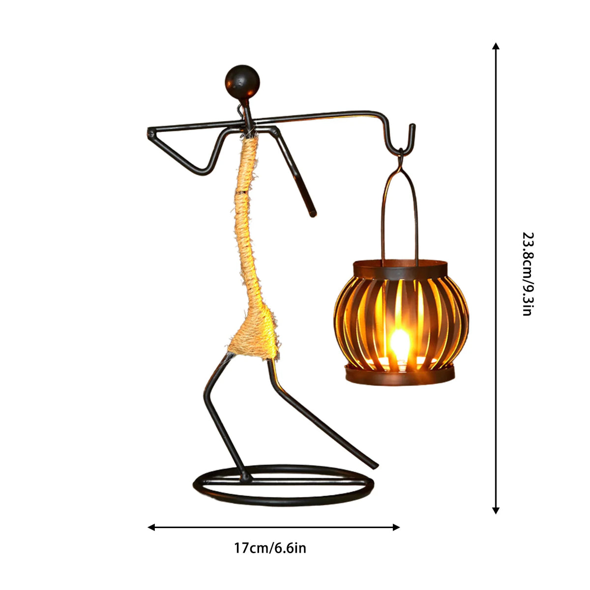 supports bougie métal artisanal figurines humaines couleurs vives mariage décoration intérieure moderne classique