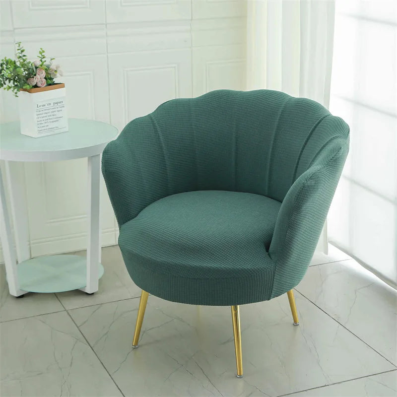 housse fauteuil blanc bleu rose gris beiges rayures horizontales moderne pieds dorés machine extensible