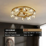 lampe moderne élégante cristal noir doré ampoules led chambre salon étude entrée