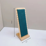 colliers exposants bois velours or argent bleu rose clips modernes minimalistes