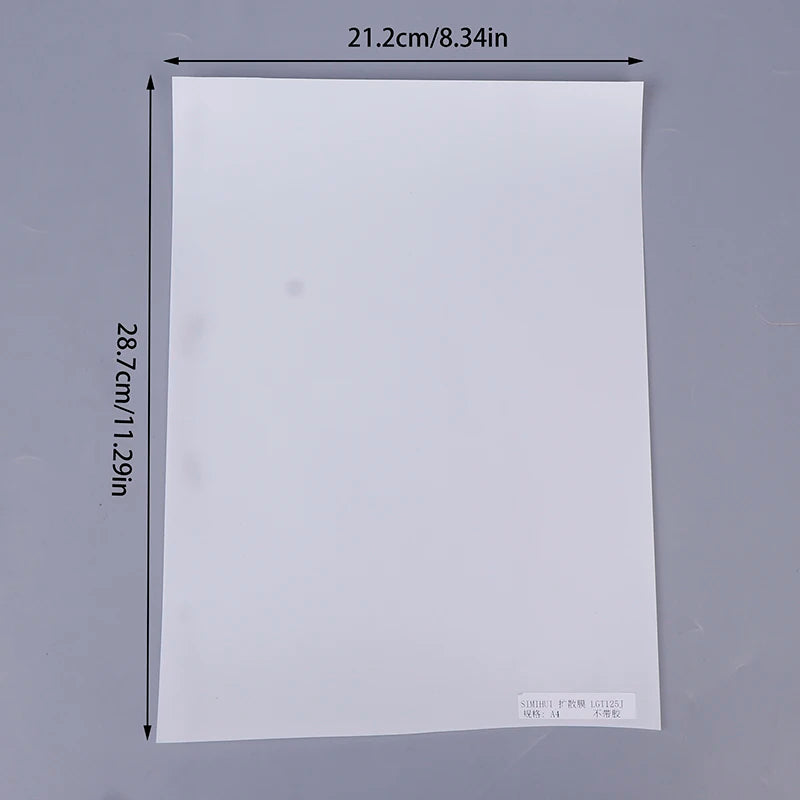 papier blanc minimaliste opacité a4 abat jour led rétroéclairage diffusion lumière qualité abs