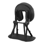 masseur facial coussin simili cuir noir ceintures ajustables massage tête relaxation esthétique salon beauté