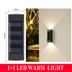lampes murales solaires led modernes ip66 imperméablesextérieur minimalistes