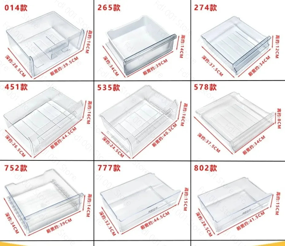 tiroir réfrigérateur transparent moderne pratique taille 24.5cm 19.5cm 37.5cm