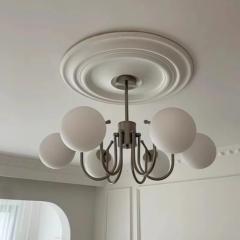 décoratif blanc ornements floraux classique 50cm diamètre 2.8cm épaisseur