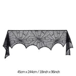 rideau toile d'araignée halloween motif araignées noir géométrique festif maison opaque