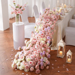 décoration événement mariage fleurs artificielles cascade romantique élégante violet rose rouge