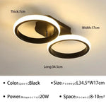 plafonnier led moderne noir rond géométrique acier poli minimalisteintérieur chambre salon