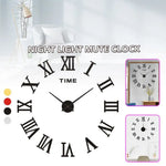 horloge murale moderne or noir numéros romains adhésive opaque chambre