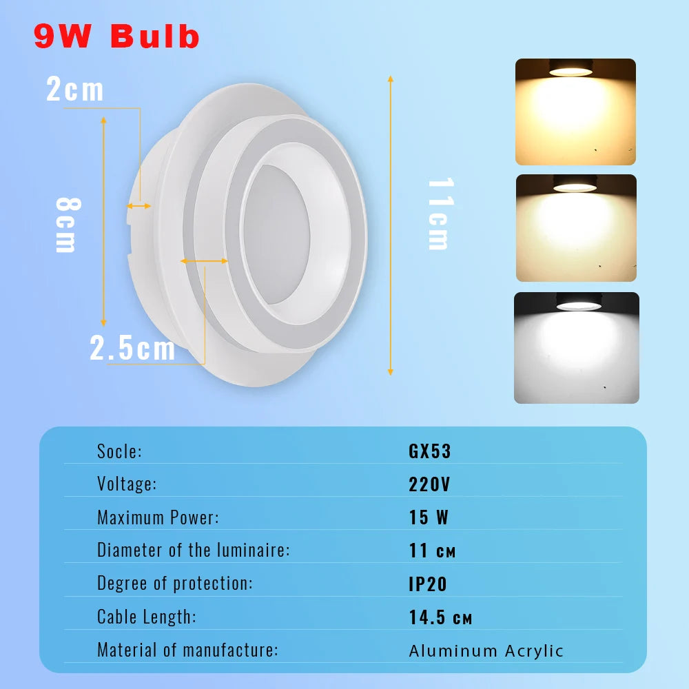 Spot encastrable LED noir blanc moderne clips rond 220V 249 2000 lumens