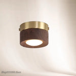 lampe moderne or noir bois brillant éclairage quotidien monté surface minimaliste