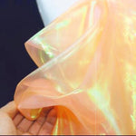 tissu organza transparent brillant polyester polyvalent mariage décoration table moderne élégant vert rose bleu