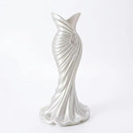 vase moderne opalescent décoration relief blanc bleu vert sculptural maison mariage